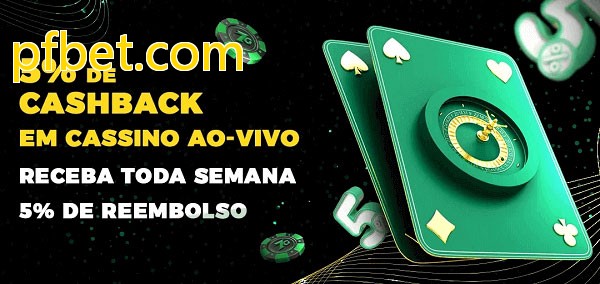 Promoções do cassino ao Vivo pfbet.com